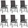 Voir la diapositive 1 : VIDAXL Chaises de jardin pliables lot de 6 Textilene Noir