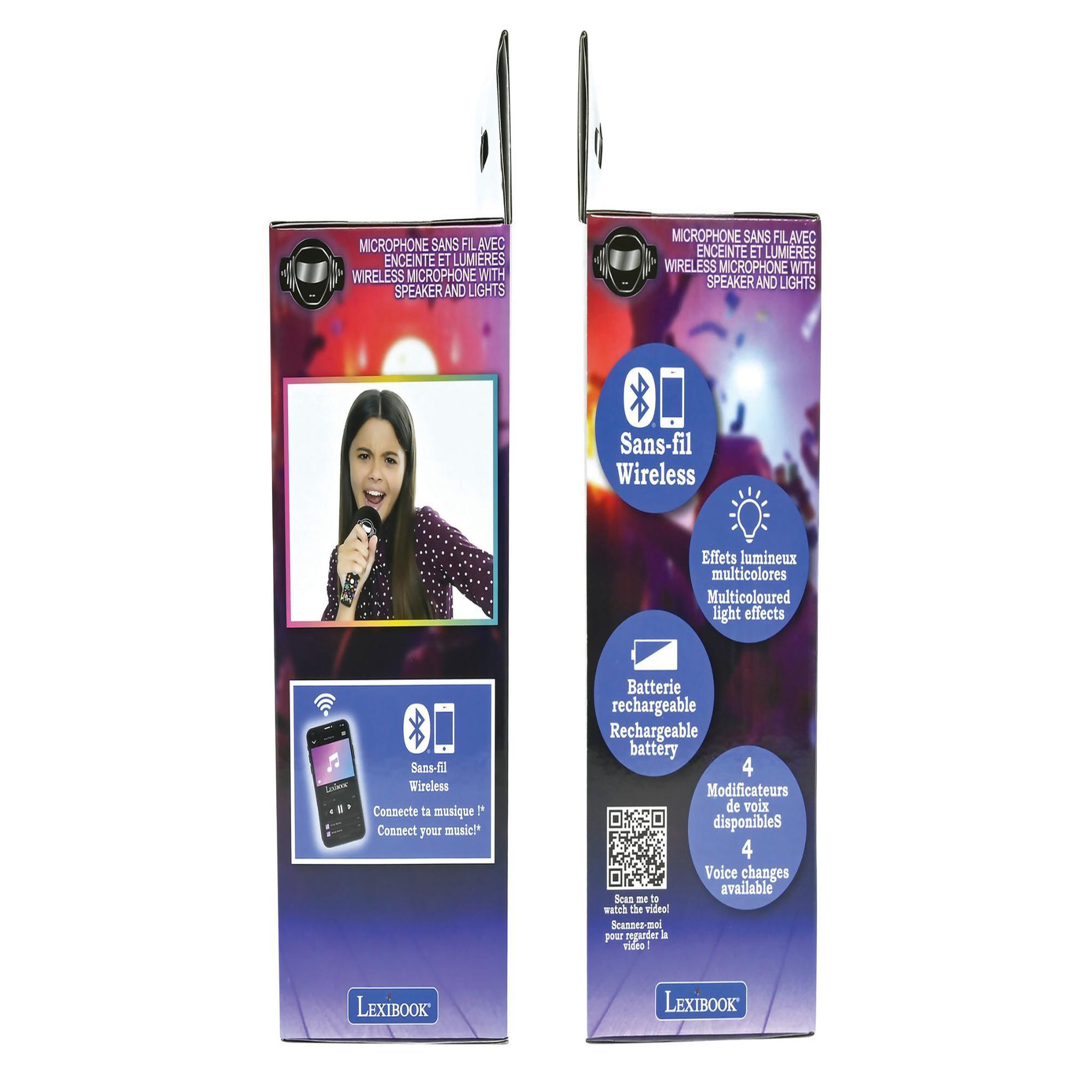 Voir la diapositive 5 : Lexibook Karaoke Microphone Bluetooth/Sans fil avec effets sonores et lumineux