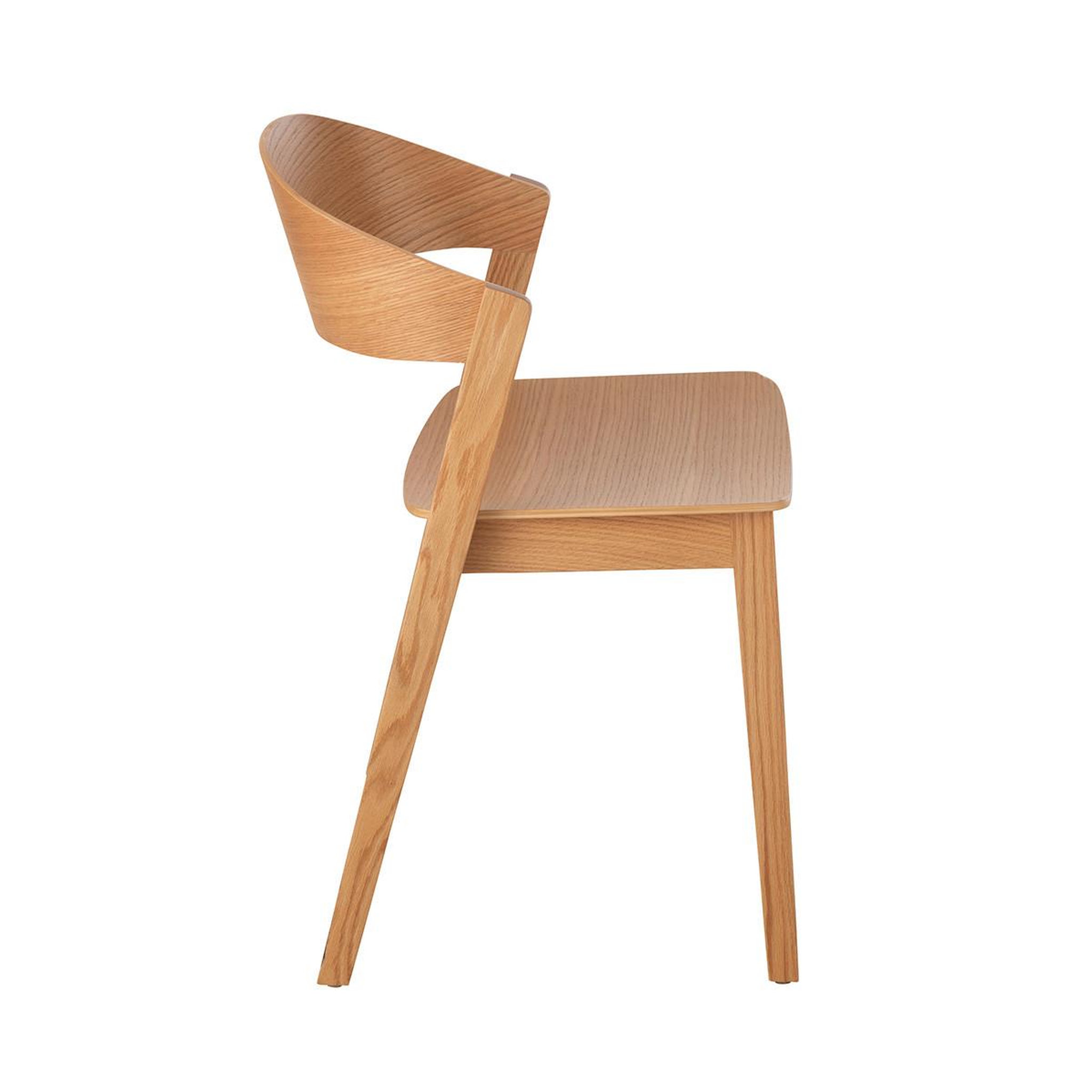 Voir la diapositive 3 : J-LINE Chaise en bois  laga  75cm naturel