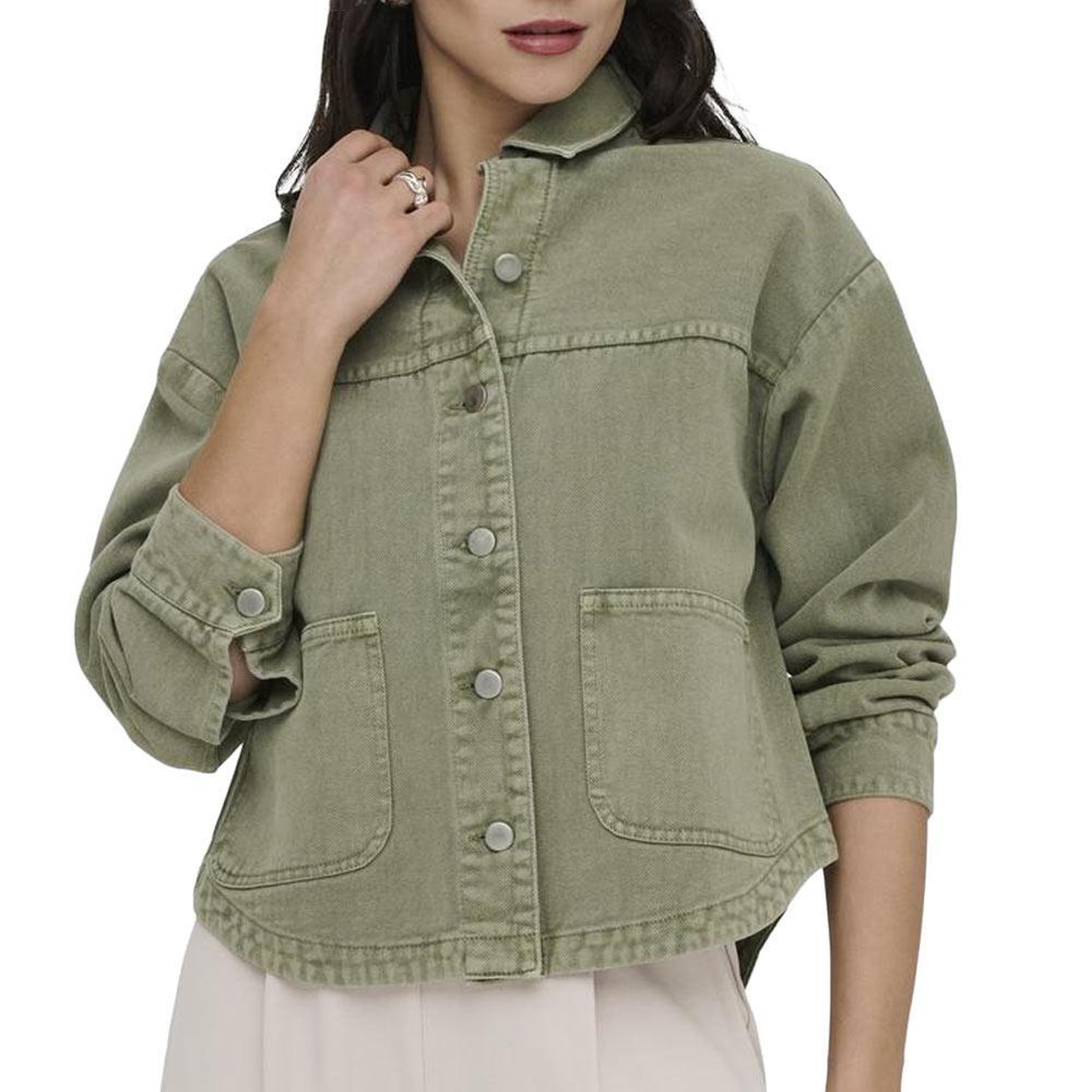 JACQUELINE DE YONG Veste Kaki Femme JDY Noma. Coloris disponibles : Vert