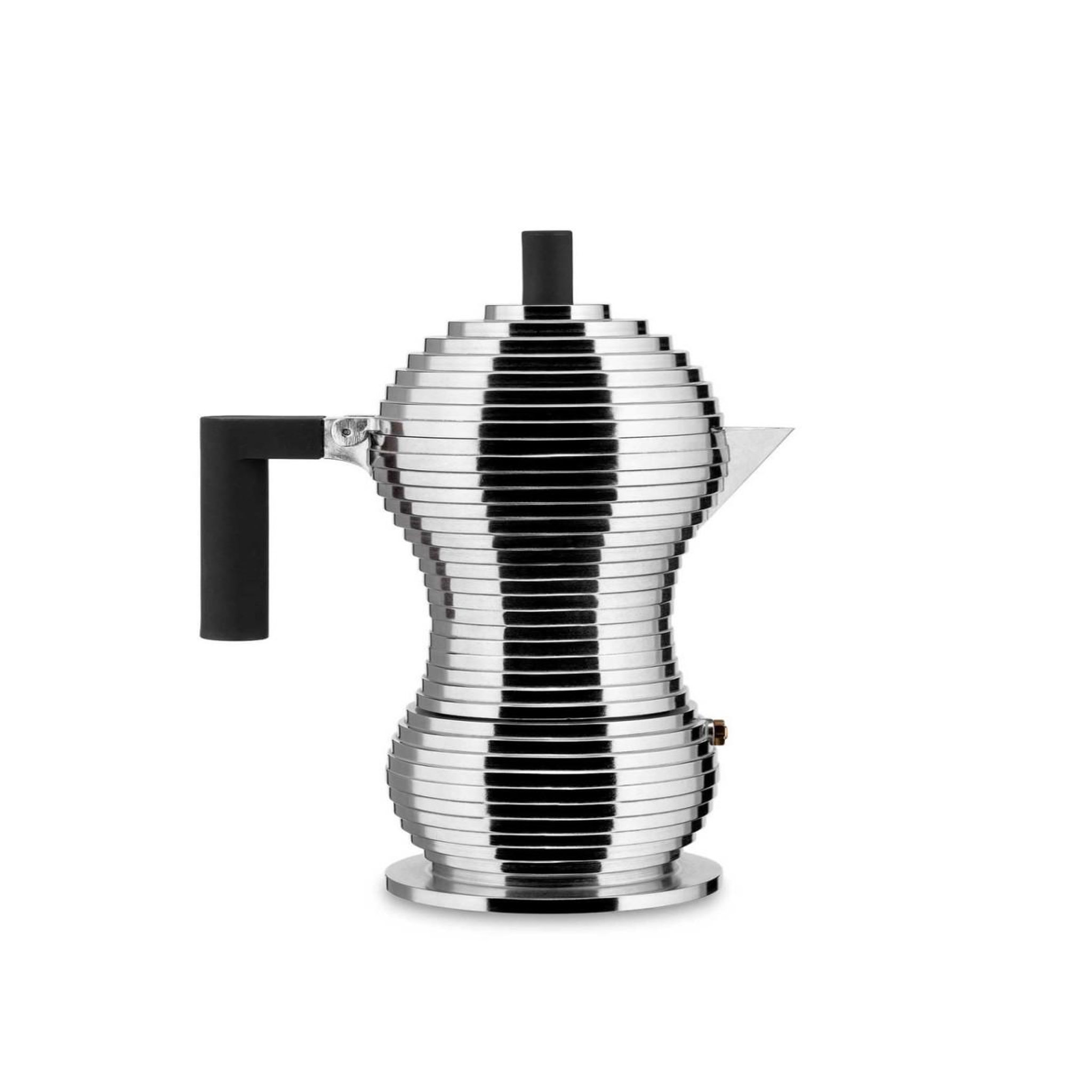 ALESSI Alessi pulcina cafetière expresso pour induction mdl02/6bfm, 6 tasses, aluminium, noir