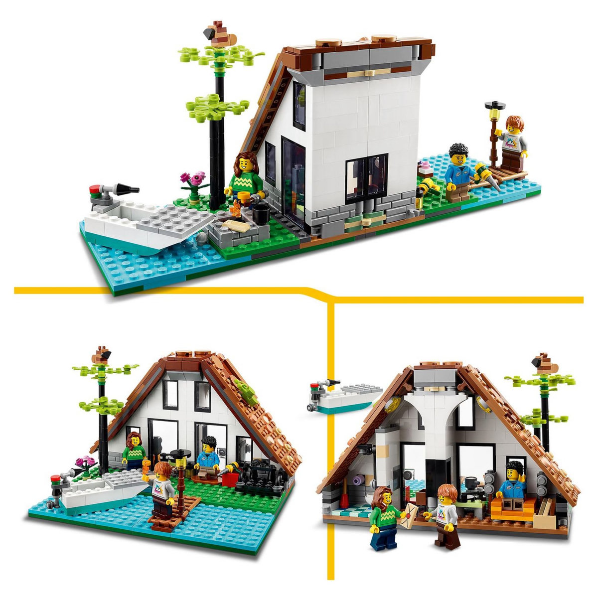 LEGO Creator 31139 - La maison accueillante Kit de Construction de Maquettes avec 3 Habitations Différentes