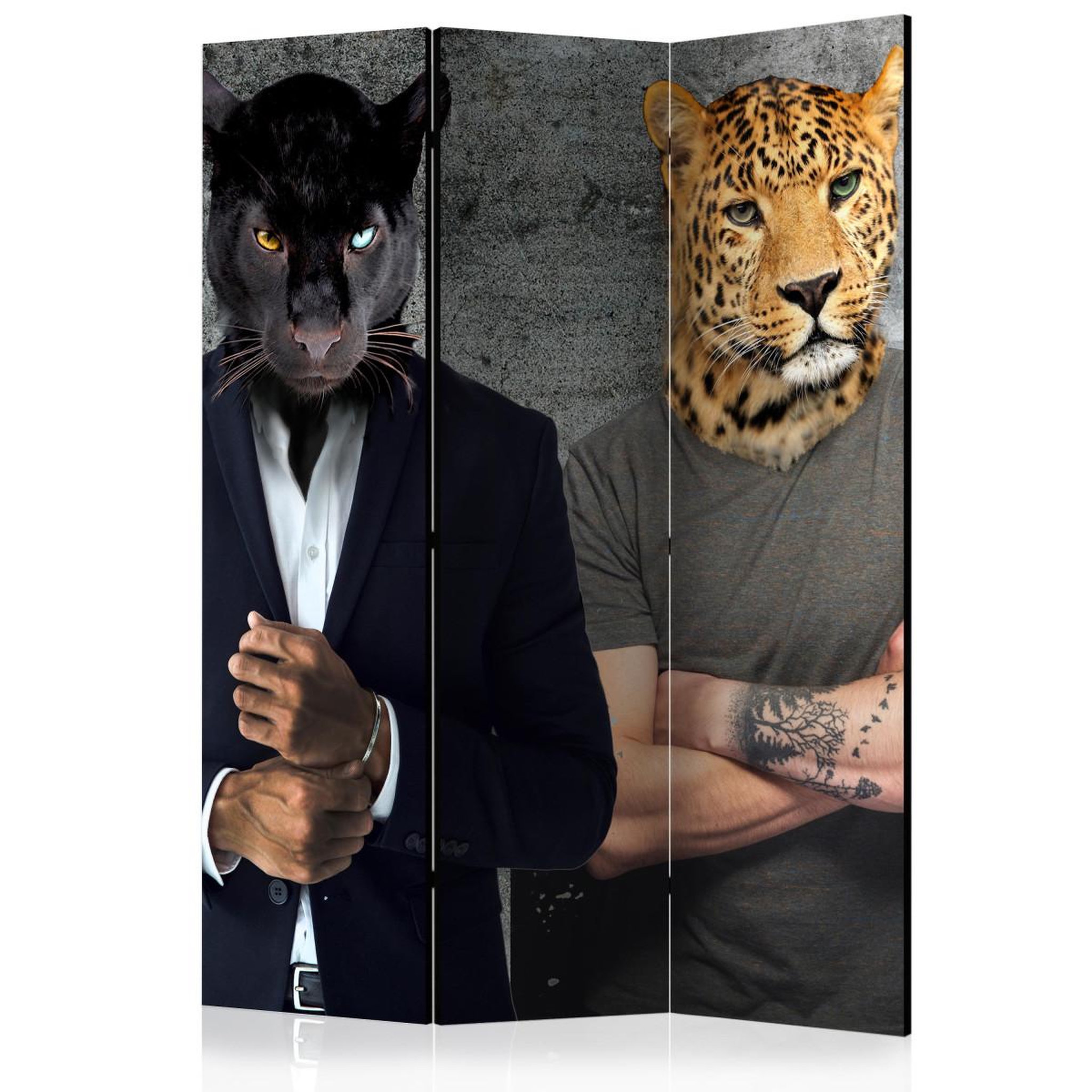 Paris Prix Paravent 3 volets  different faces  135x172cm