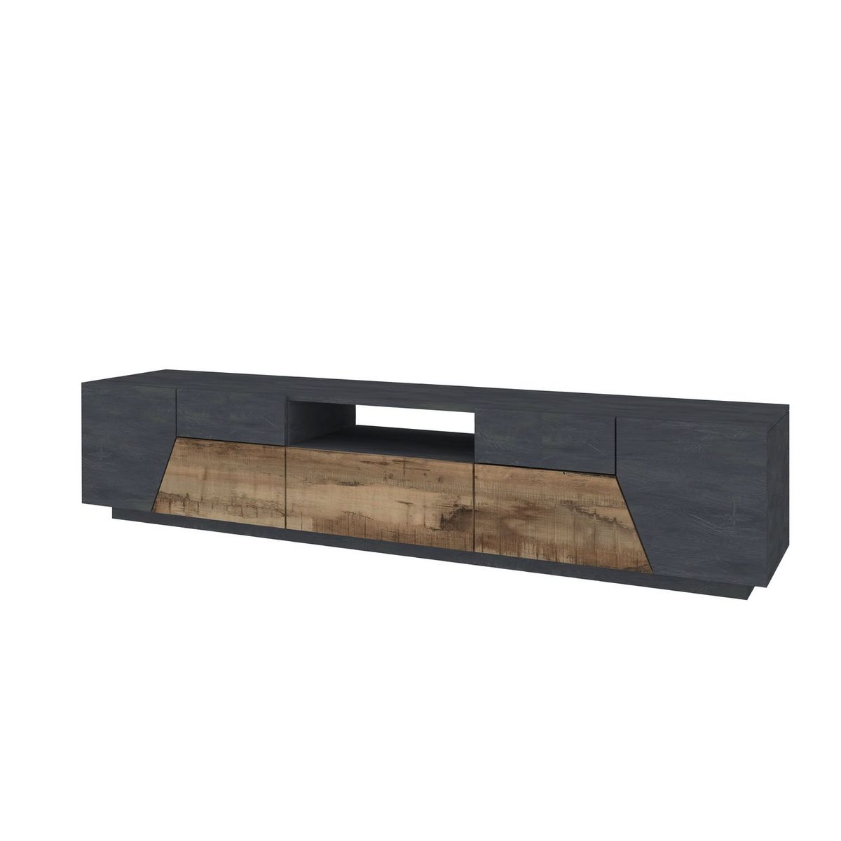 Meuble TV moderne 4 portes 2 tiroirs L220cm SORRENTE