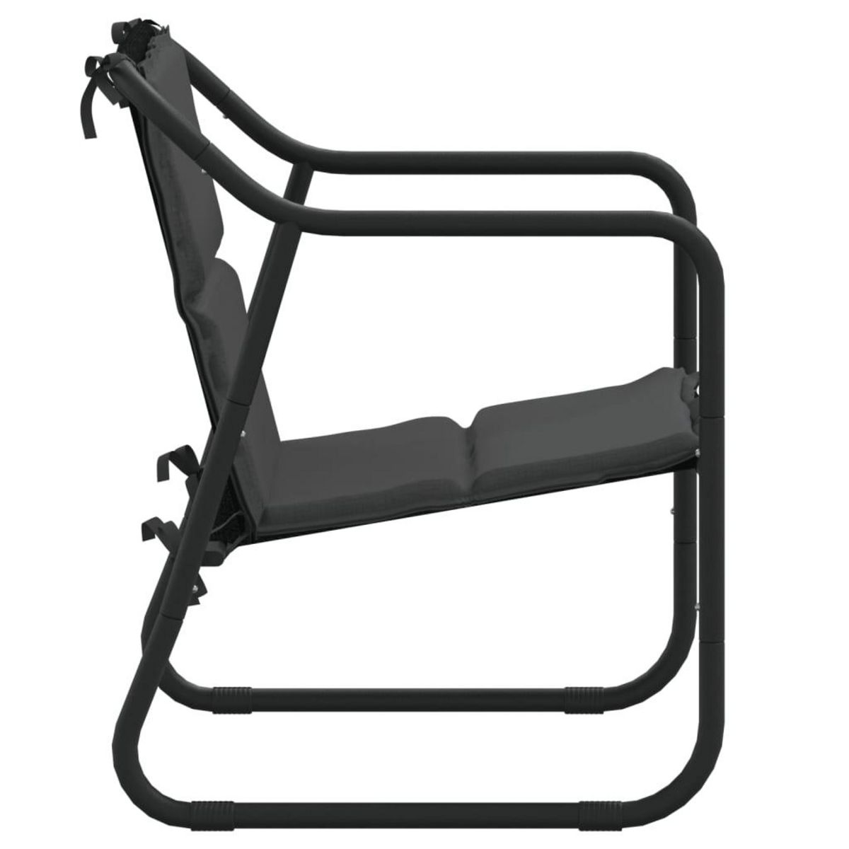 VIDAXL Salon de jardin avec coussins 3 pcs anthracite acier