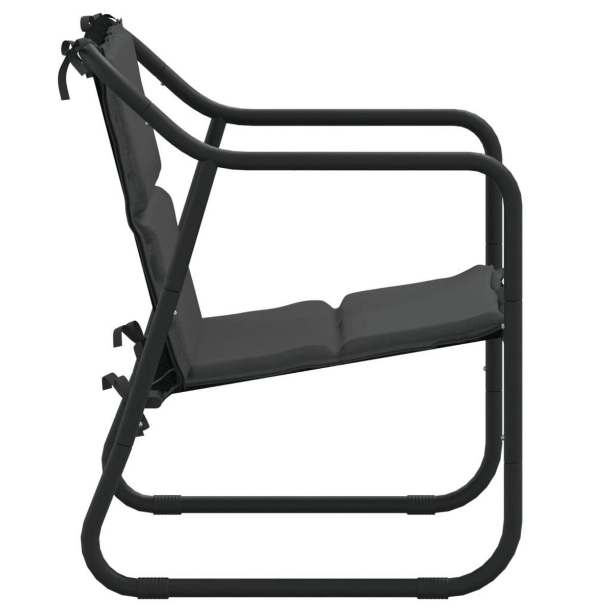 VIDAXL Salon de jardin avec coussins 3 pcs anthracite acier