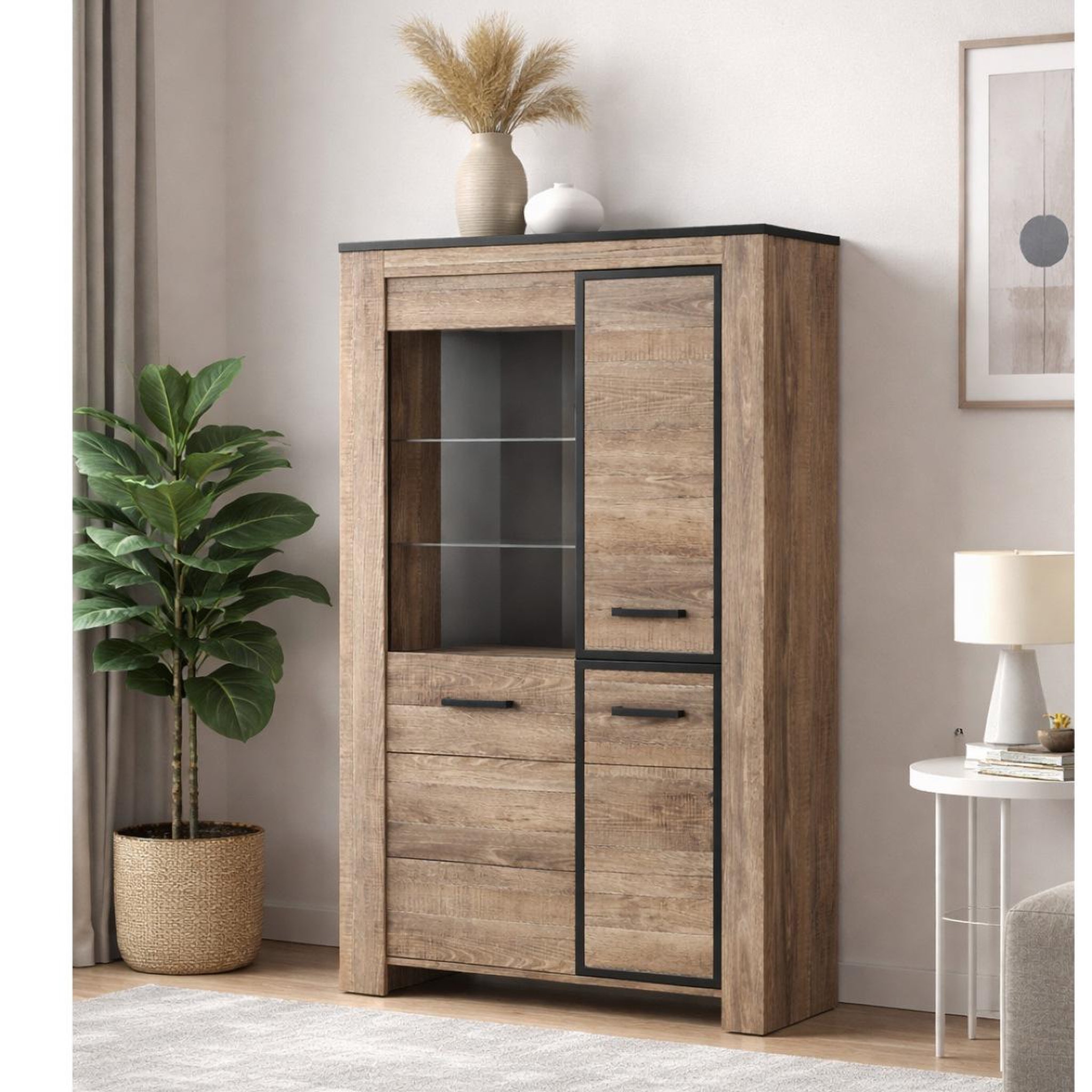 Voir la diapositive 5 : JLC KREATION Salle à manger complète moderne en bois olive