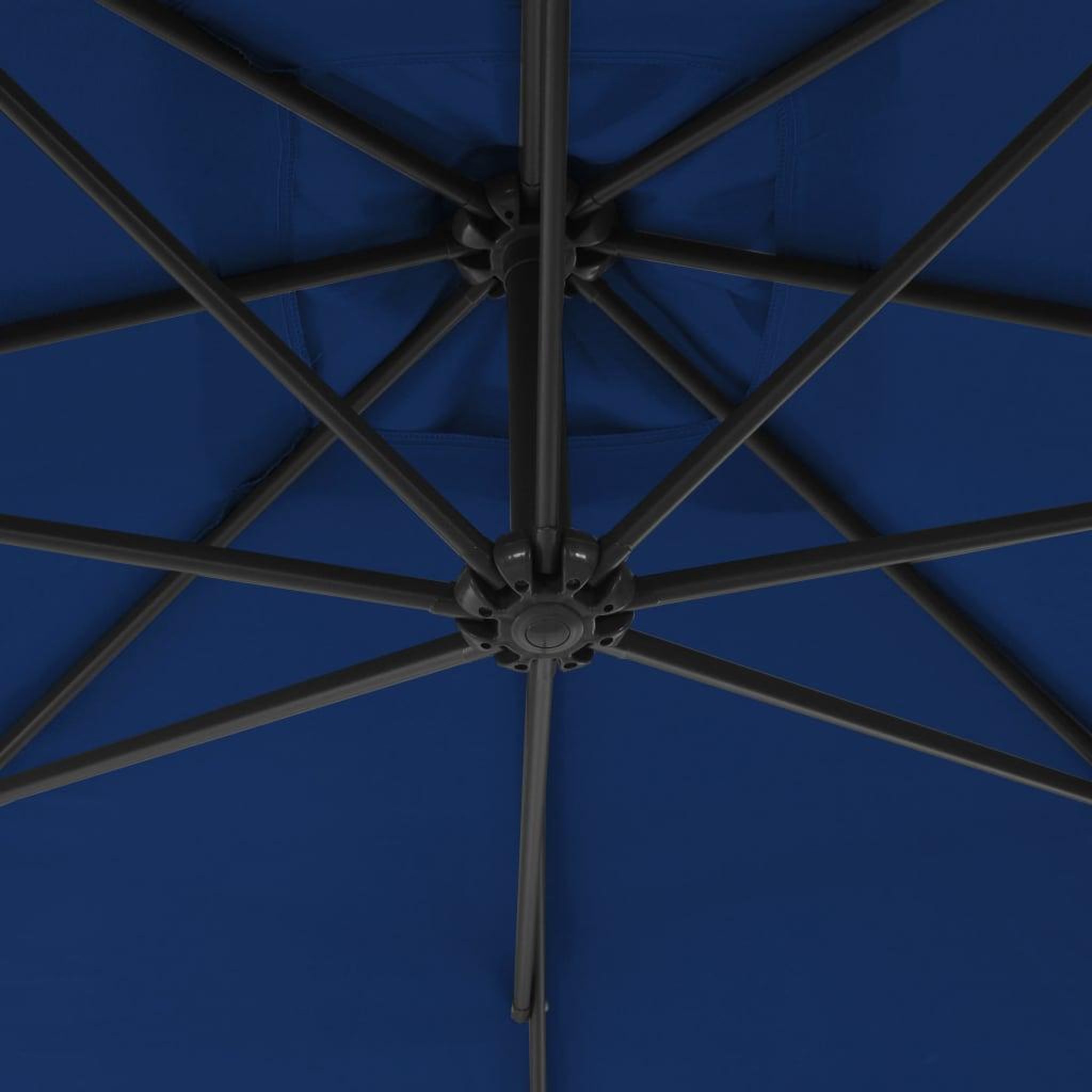 Voir la diapositive 5 : VIDAXL Parasol de jardin en porte-a-faux avec mat en acier azure