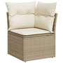 Voir la diapositive 4 : VIDAXL Salon de jardin avec coussins 9 pcs beige resine tressee