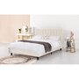 Voir la diapositive 3 : CONCEPT USINE Lit 160x200 cm en velours beige CAMBRIDGE