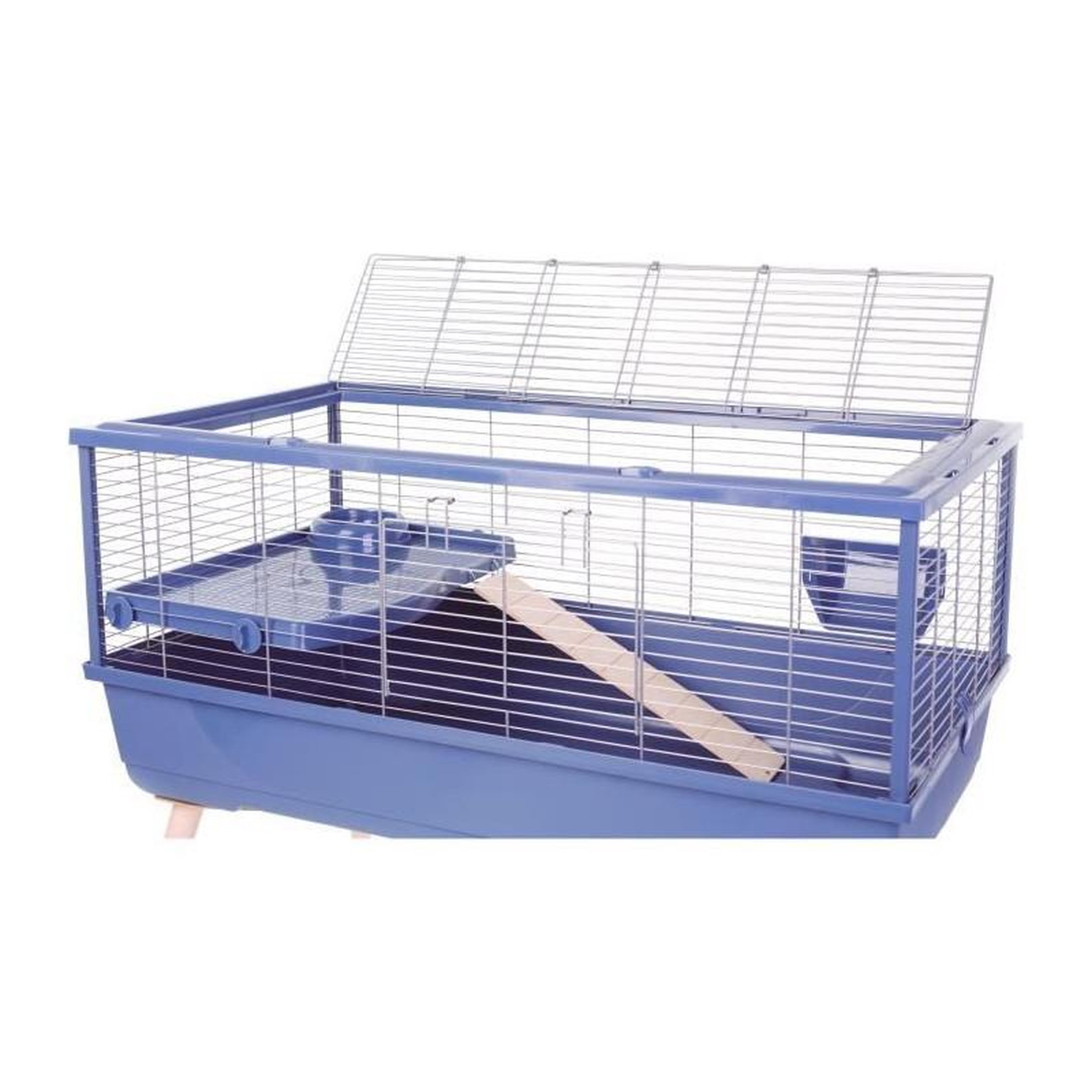 Voir la diapositive 4 : Zolux Cage rongeur surélevée - Zolux - Néolife - Pour cochon d'inde - 99 x 54 x 79 cm - Bleu