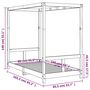 Voir la diapositive 6 : VIDAXL Cadre de lit pour enfant 80x160 cm bois de pin massif