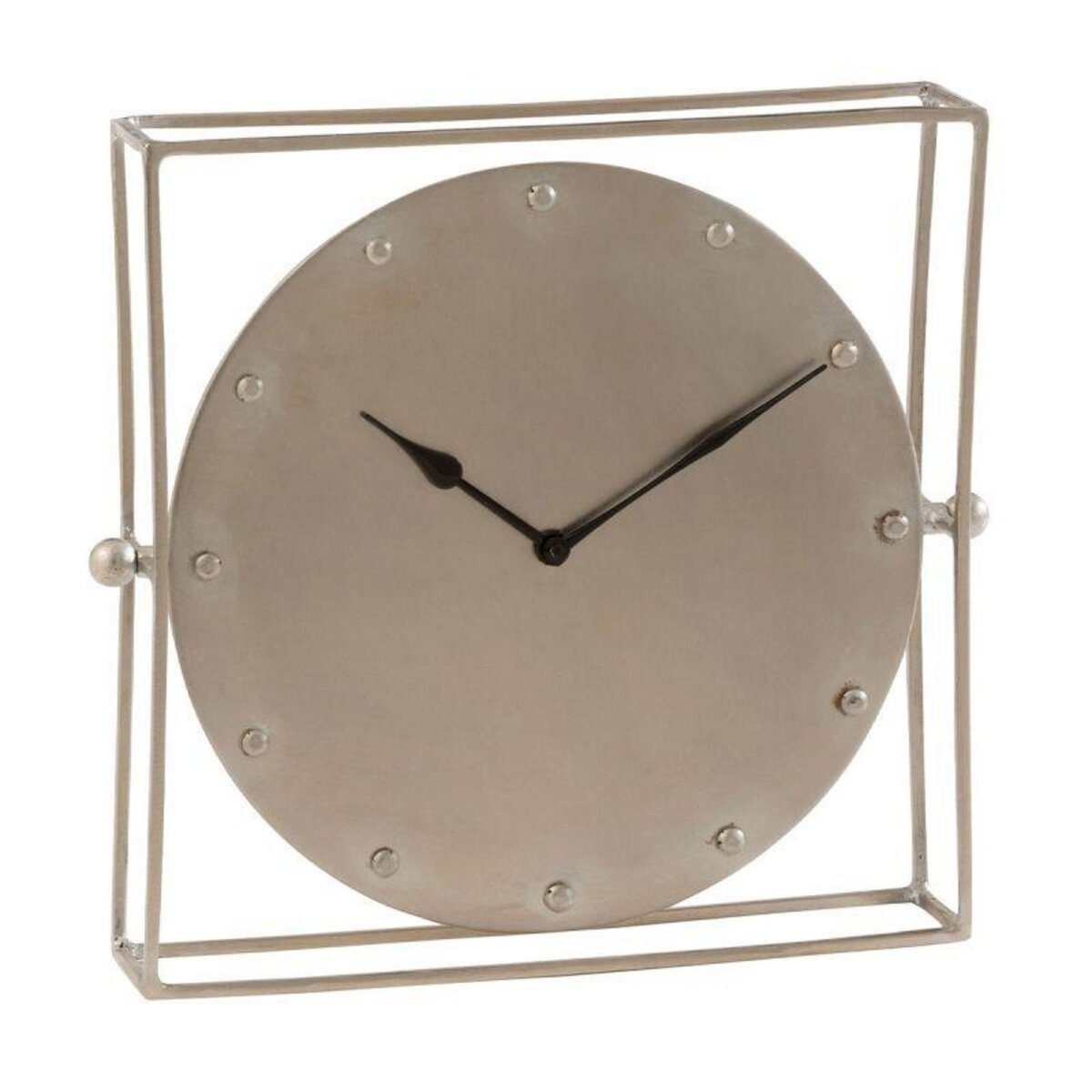 Paris Prix Horloge à Poser Orientable  Rétro  33cm Argent