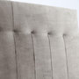 Voir la diapositive 4 : MARCKONFORT Tête de lit tapissée Napoles 140x100 cm Gris, Velours, Pieds en Bois