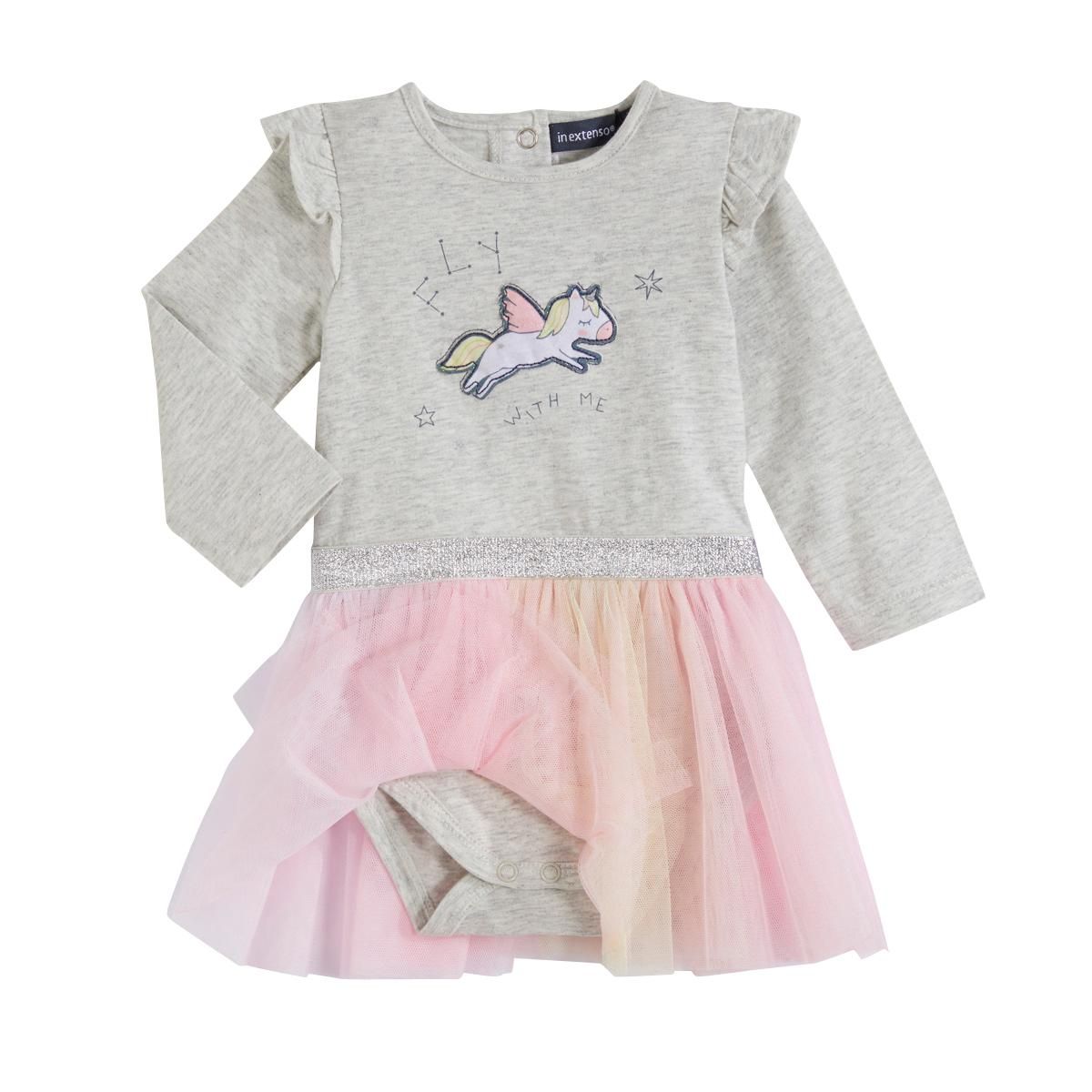 IN EXTENSO Ensemble robe + body bébé fille