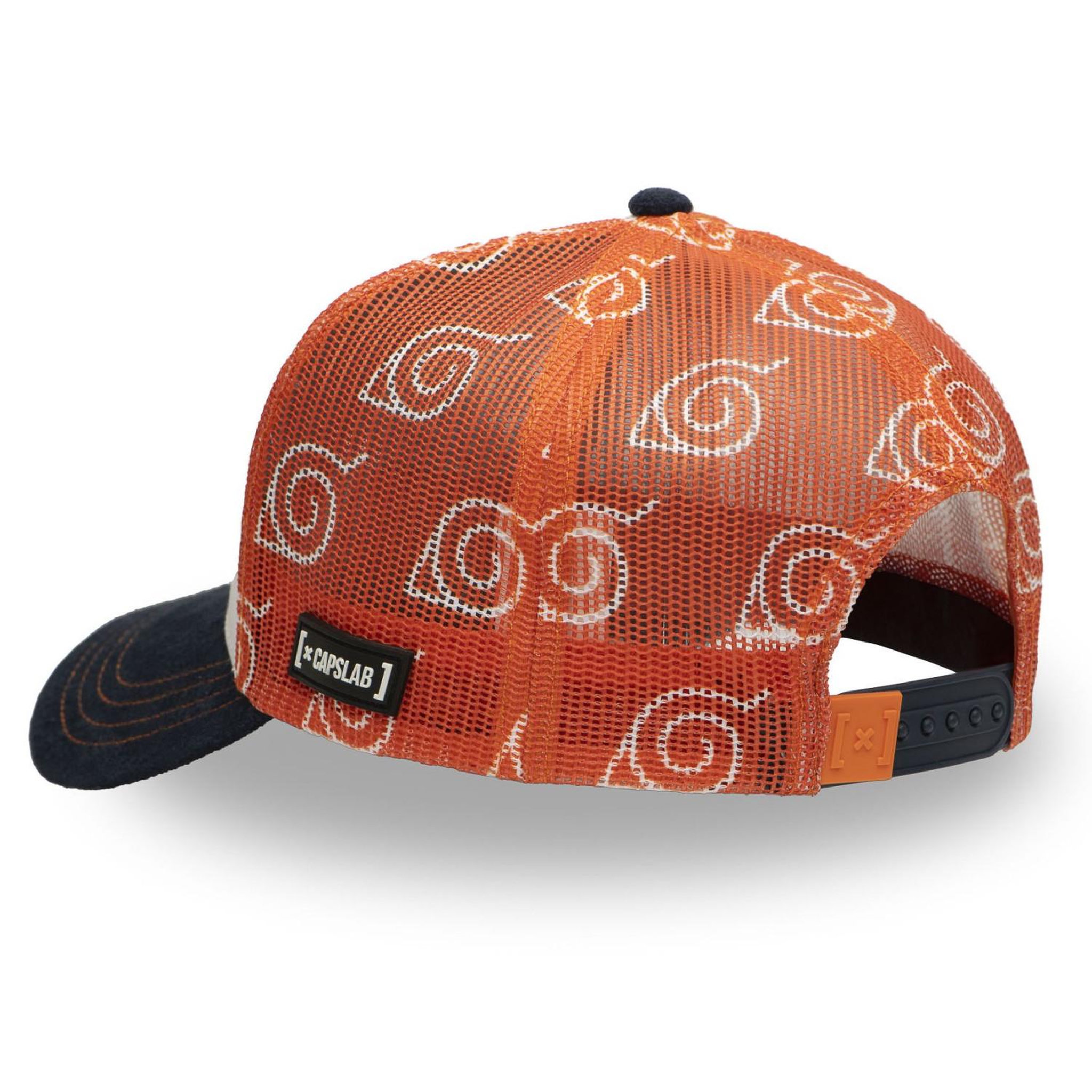 Voir la diapositive 5 : CAPSLAB Casquette trucker avec filet mix sergé/suédine/mesh naruto uzumaki