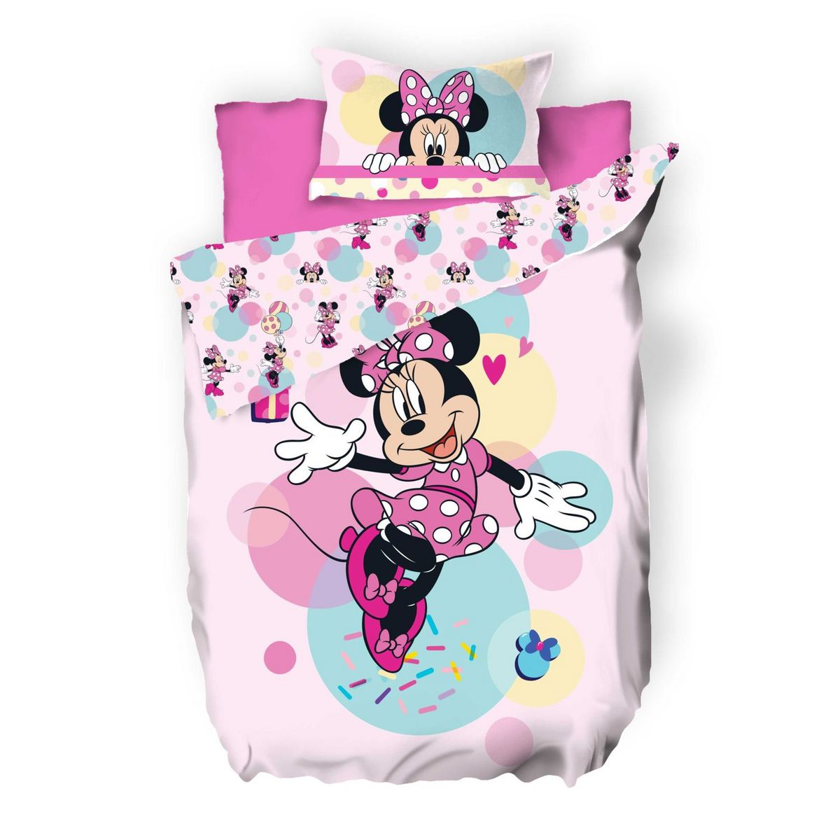 Parure Housse de couette enfant en polycoton MINNIE