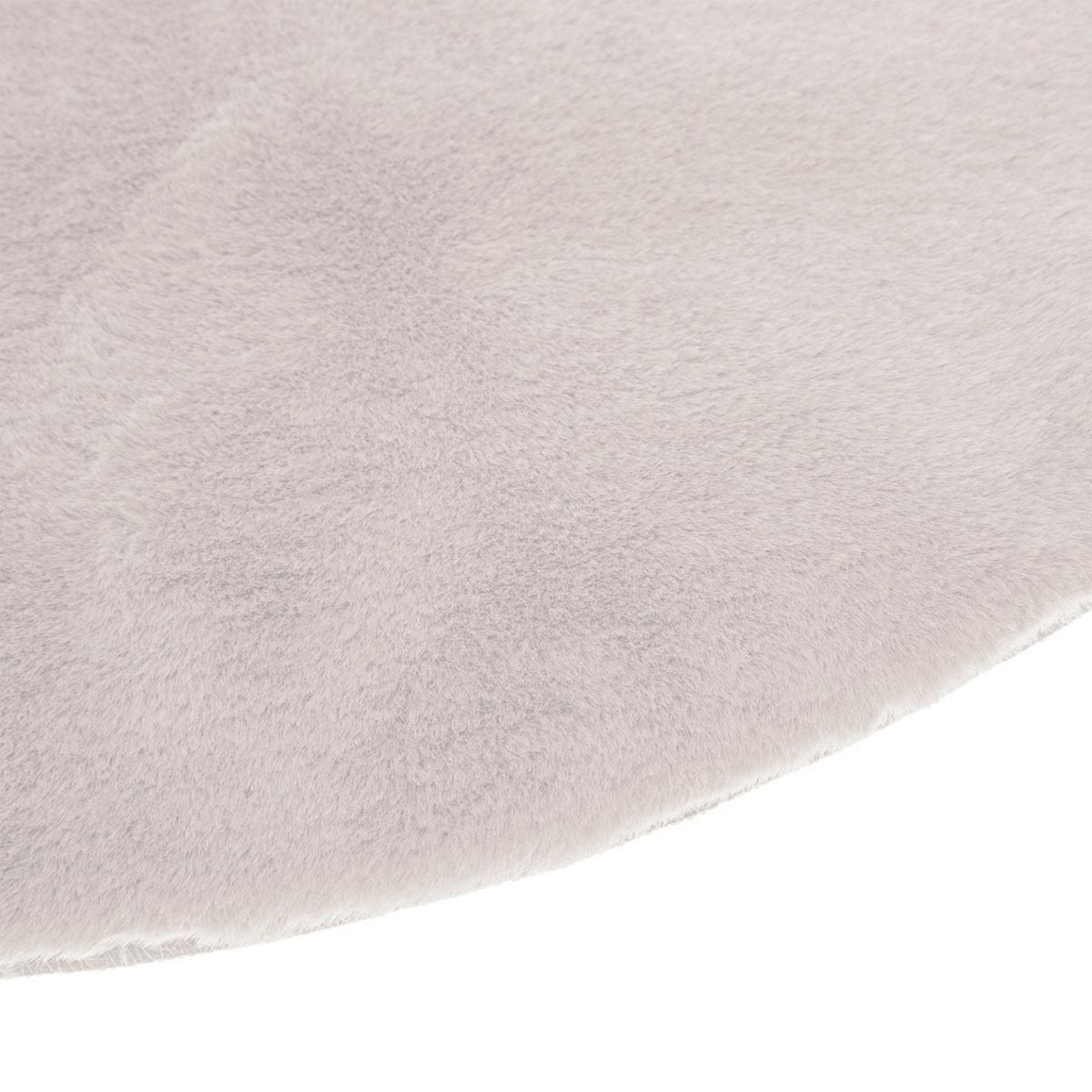 Voir la diapositive 2 : ATMOSPHERA Tapis rond imitation fourrure  doucea  80cm ivoire
