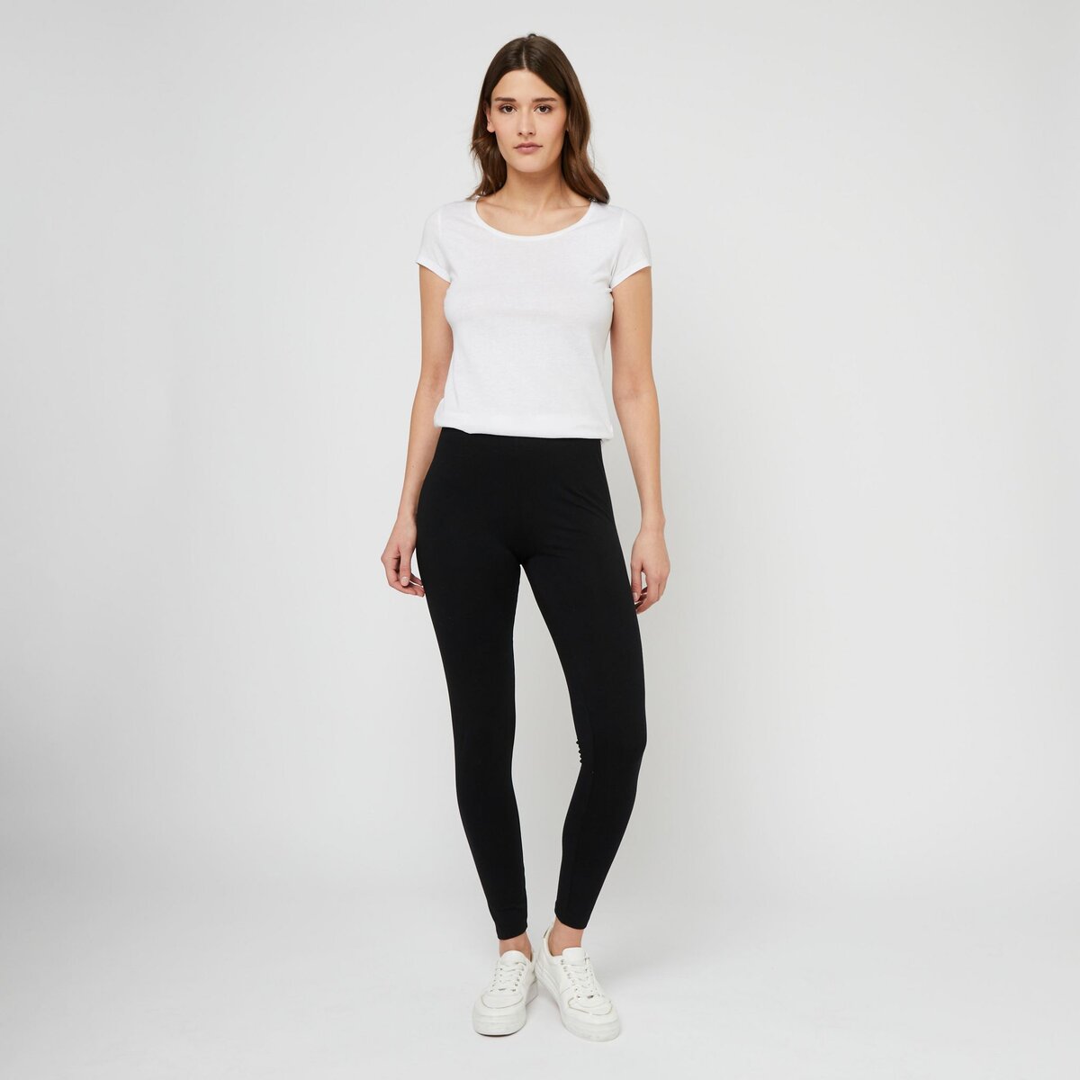 INEXTENSO Legging noir uni femme pas cher Auchan.fr