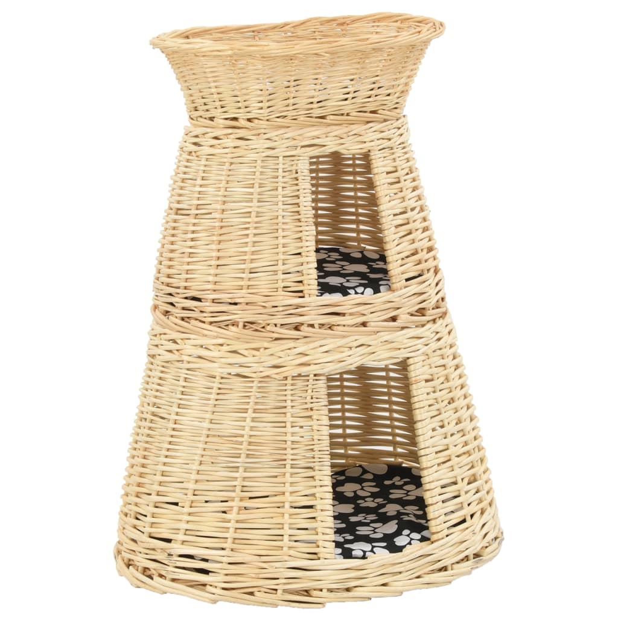 Voir la diapositive 2 : VIDAXL Ensemble de panier pour chats 3 pcs avec coussins 47x34x60 cm