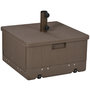 Voir la diapositive 1 : OUTSUNNY Pied de parasol table d'appoint jardinière 3 en 1 marron