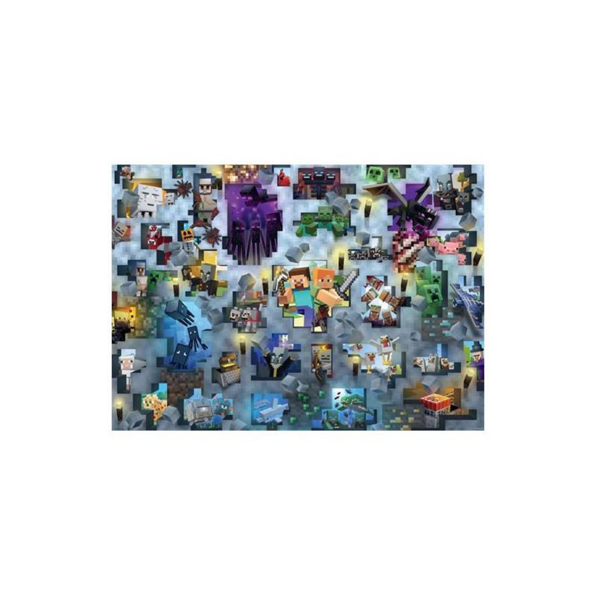 RAVENSBURGER Puzzle 1000 pièces Ravensburger Minecraft Challenge Puzzle