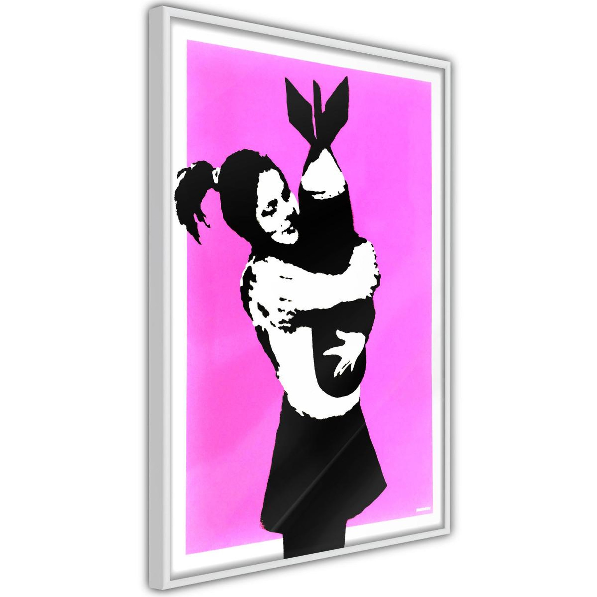 Paris Prix Affiche murale encadrée  banksy bomb hugger