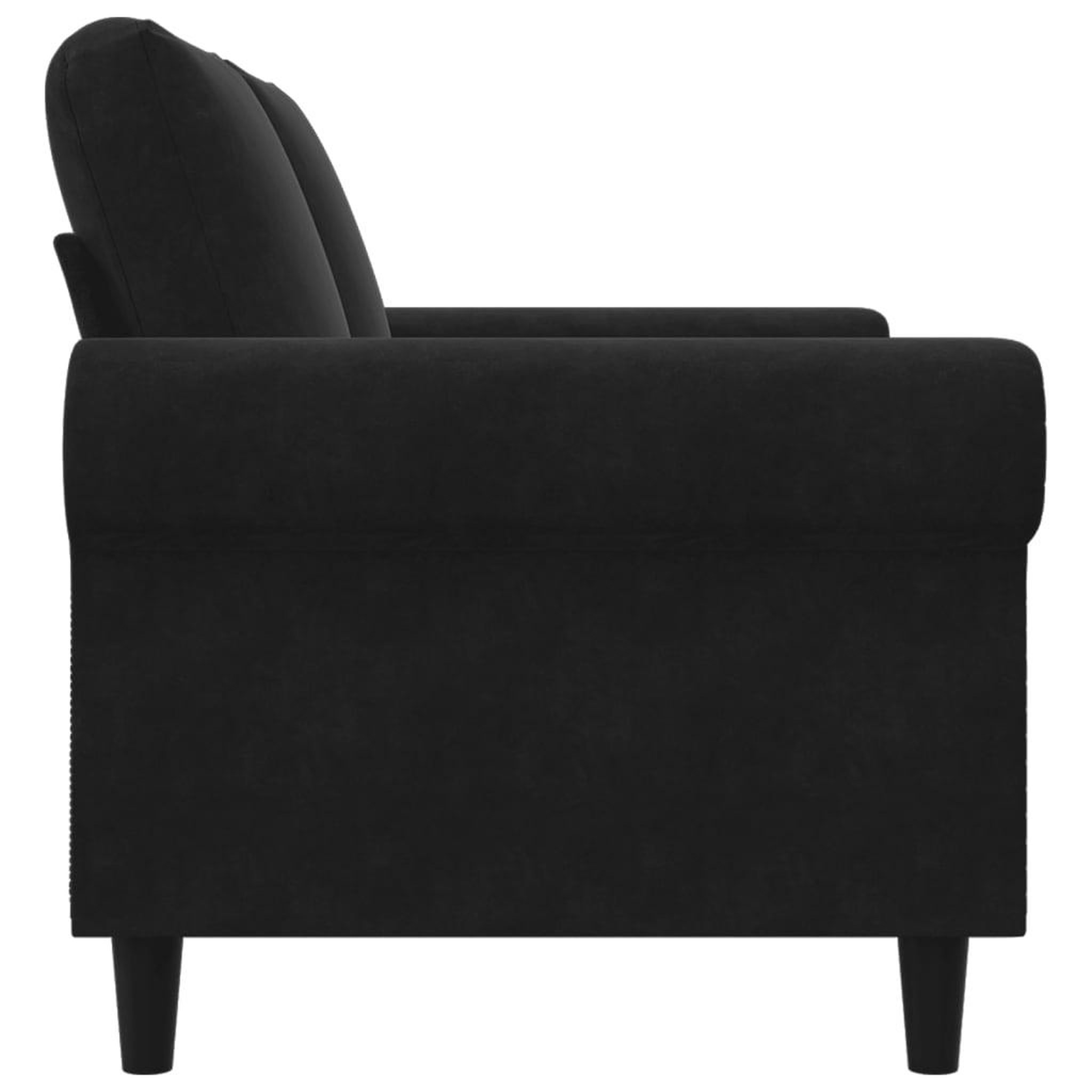 Voir la diapositive 5 : VIDAXL Canape a 2 places Noir 120 cm Velours