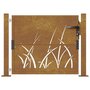Voir la diapositive 4 : VIDAXL Portail de jardin 105x80 cm acier corten conception d'herbe