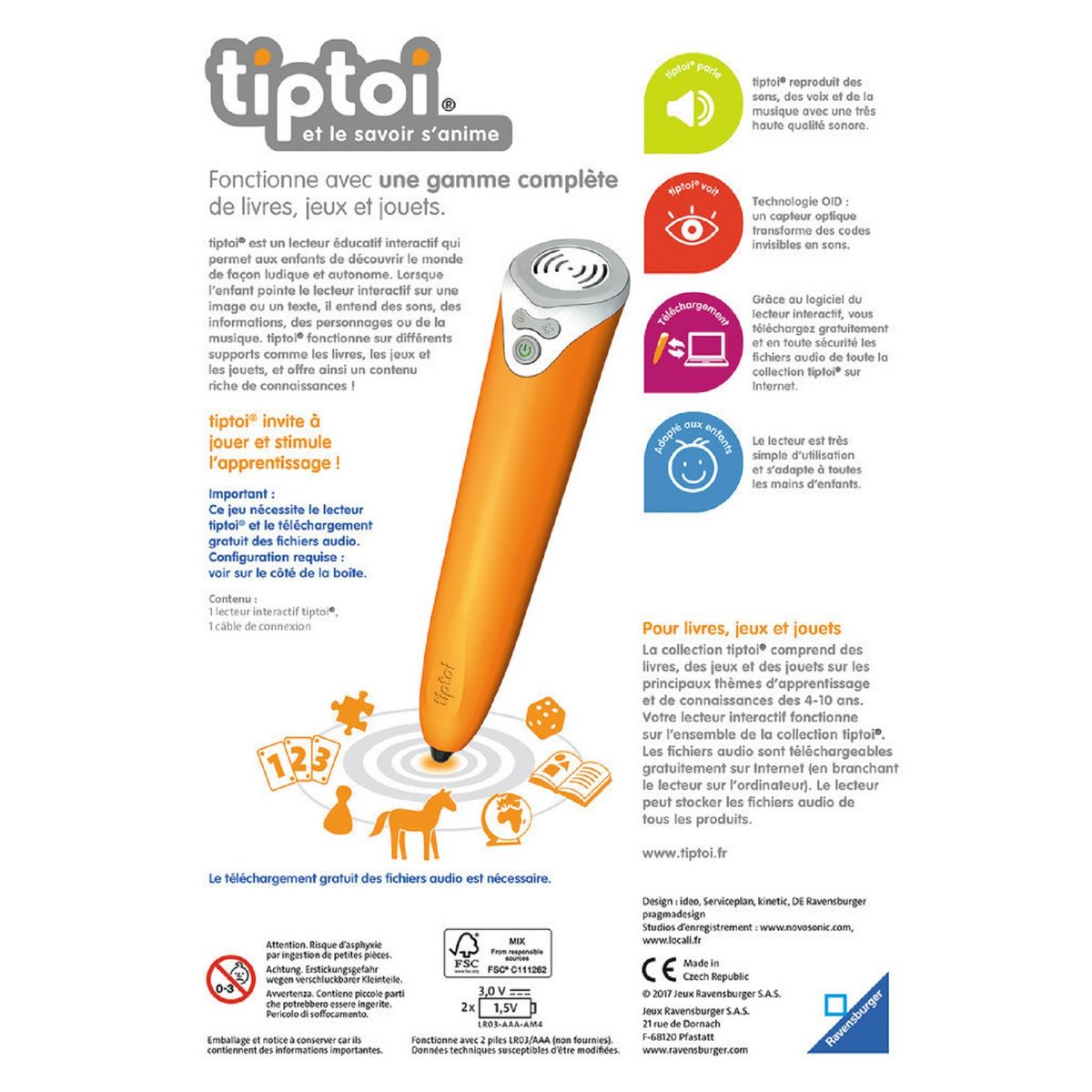 RAVENSBURGER Le lecteur interactif Tiptoi