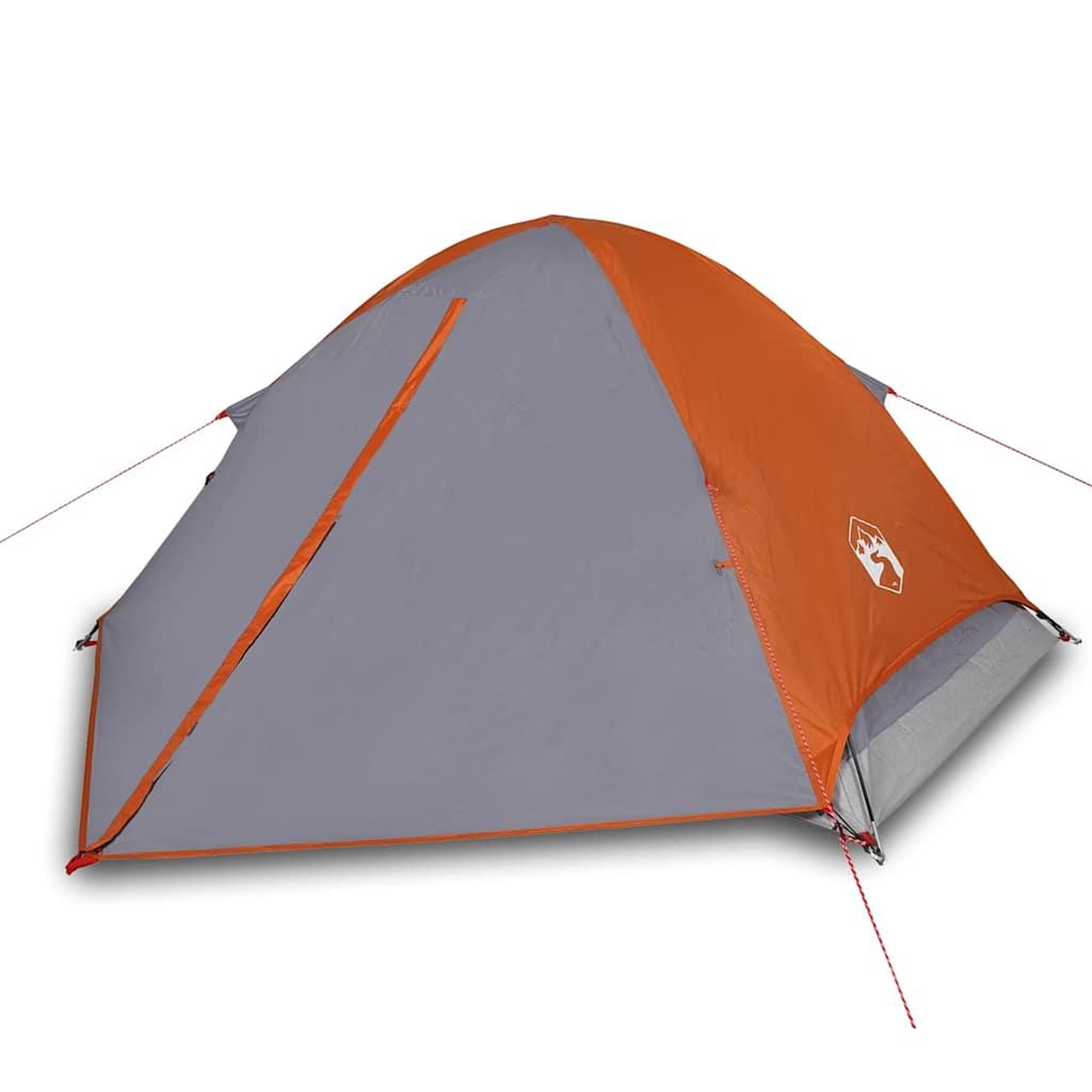 Voir la diapositive 4 : VIDAXL Tente de camping a dome 4 personnes gris et orange impermeable