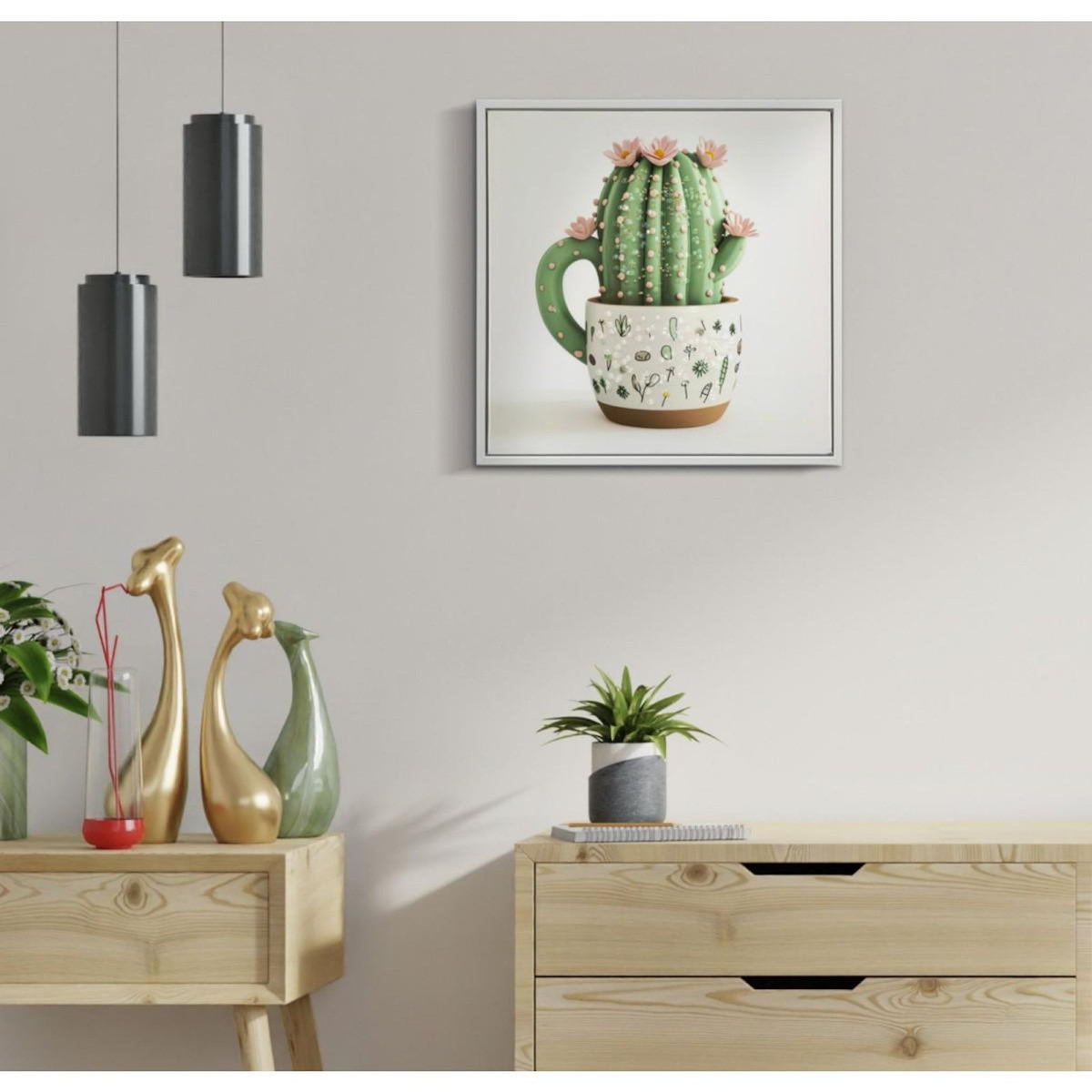 Paris Prix Tableau Imprimé  Cactus II  40x40cm Multicolore