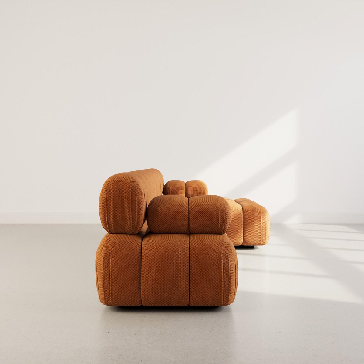 LISA DESIGN Ruby - canapé modulable d'angle droit 4 places en velours texturé