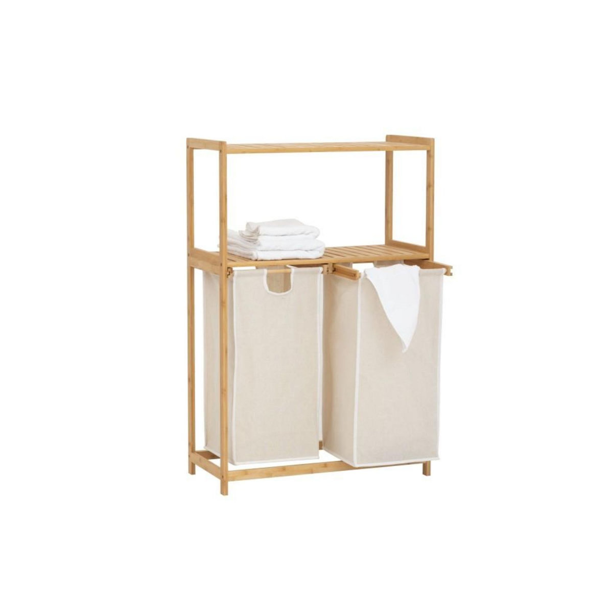 ATMOSPHERA Etagère Bambou avec 2 paniers à linge