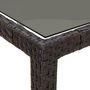 Voir la diapositive 5 : VIDAXL Table de jardin 150x90x75 cm Verre trempe/resine tressee Marron