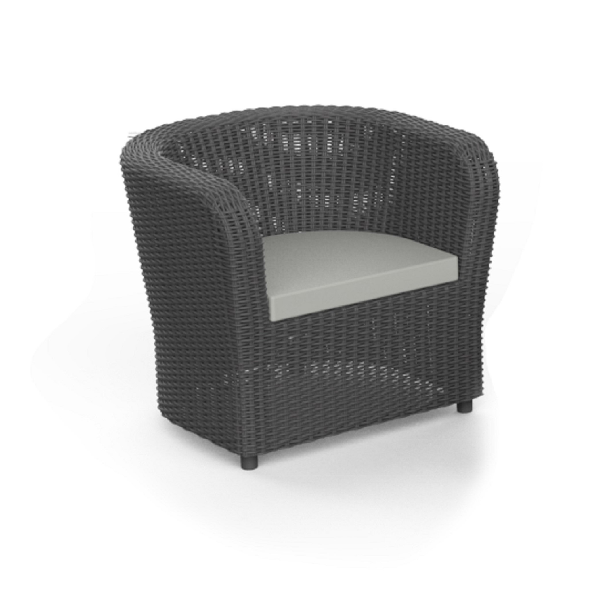 Voir la diapositive 2 : Salon bas de jardin 2 personnes anthracite NOVA