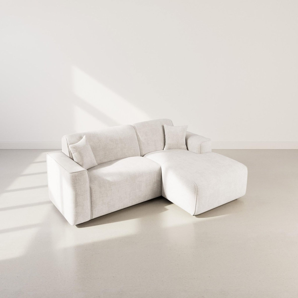 LISA DESIGN Lison - canapé d'angle droit 4 places en velours texturé