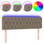 Voir la diapositive 2 : VIDAXL Tete de lit a LED Taupe 160x7x78/88 cm Tissu