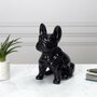 Paris Prix Statuette Déco en Céramique  Bulldog  20cm Noir