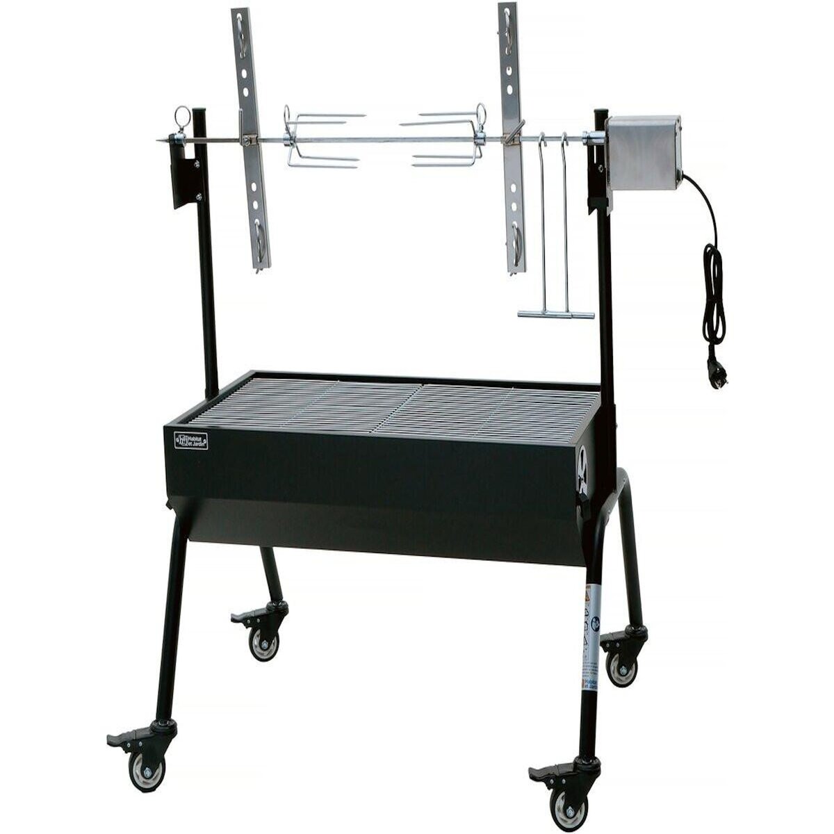 Habitat et Jardin Rôtissoire charbon avec broche électrique  Senator  - Noir