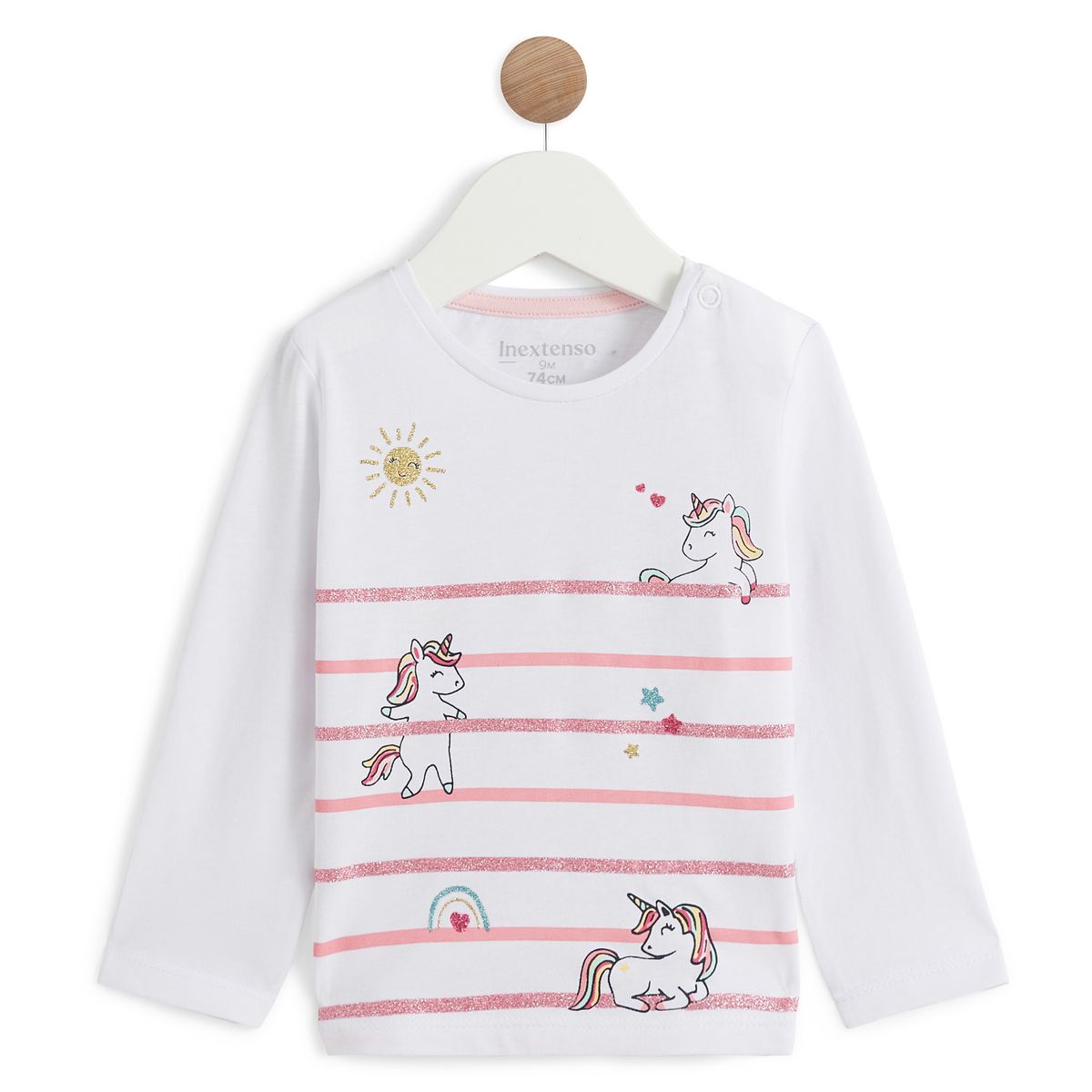 INEXTENSO T-shirt licorne manches longues bébé fille
