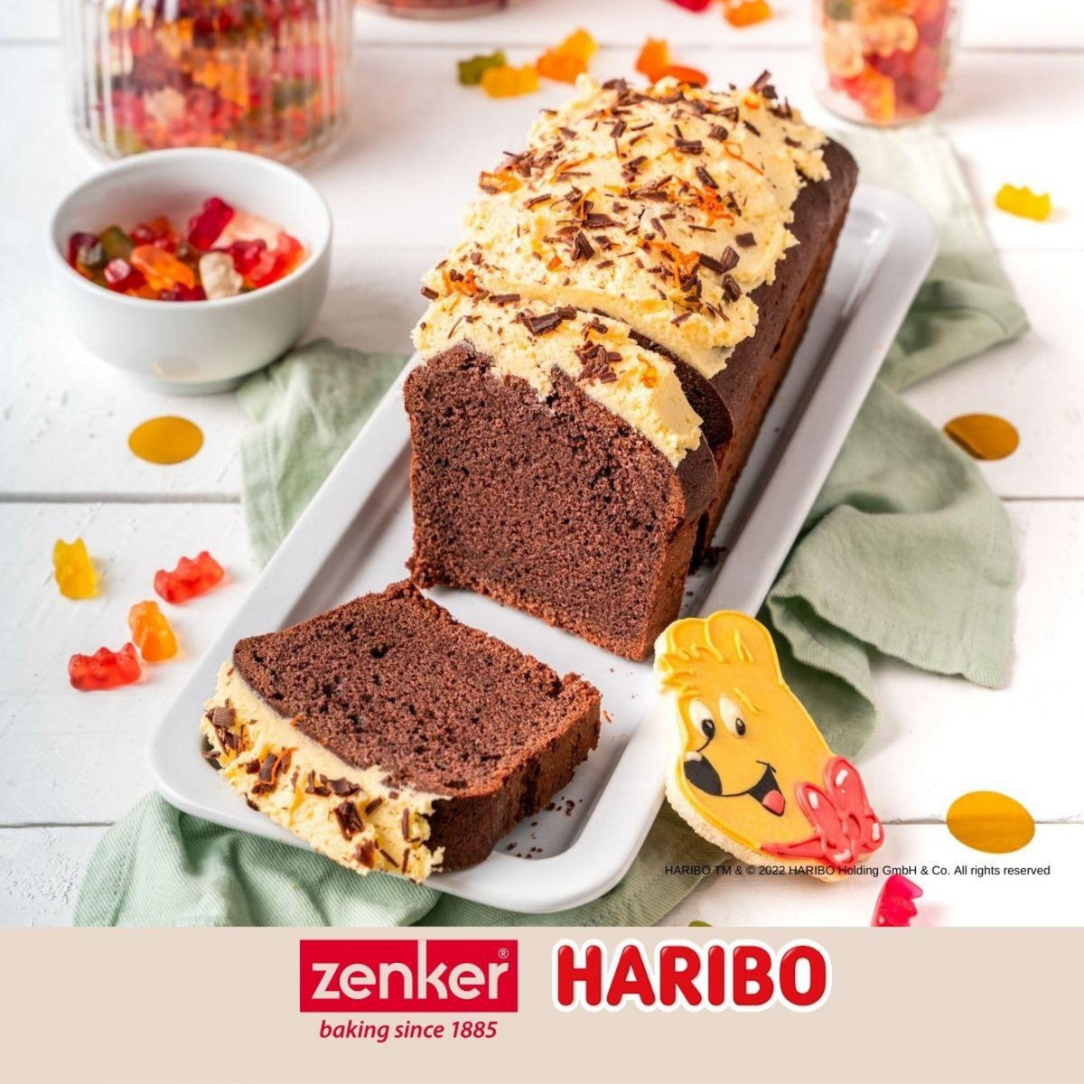 ZENKER Moule à cake 25 cm avec emporte-pièce Zenker Haribo
