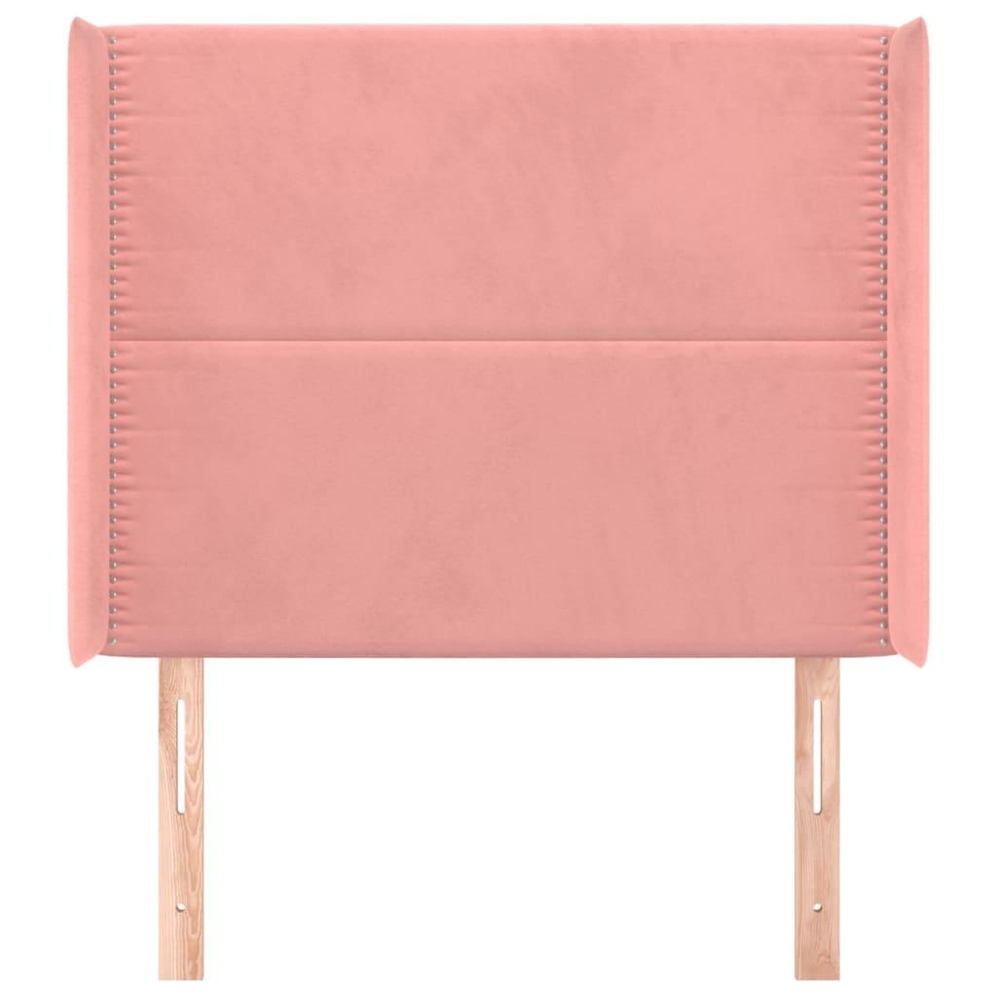 Voir la diapositive 3 : VIDAXL Tete de lit avec oreilles Rose 103x16x118/128 cm Velours