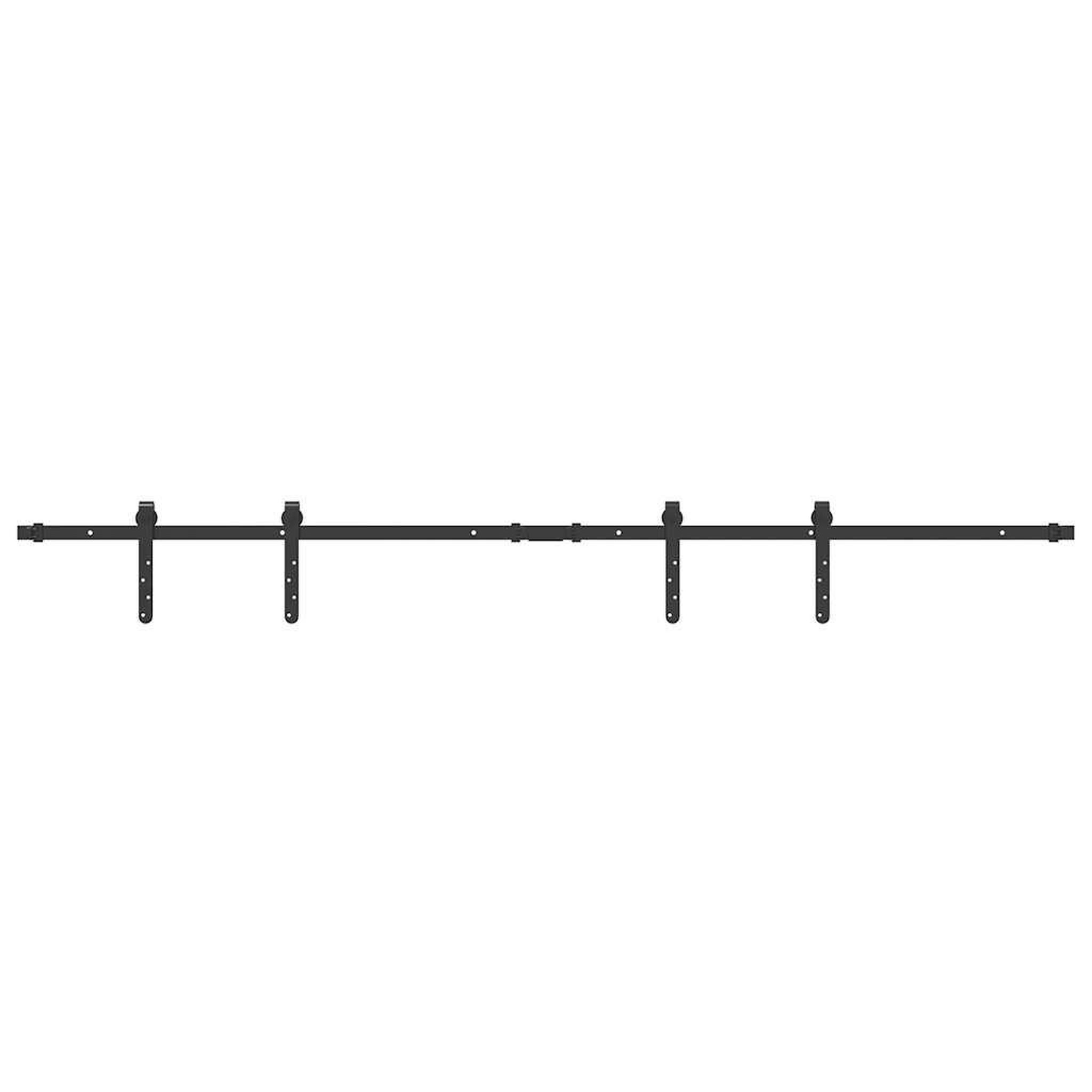Voir la diapositive 2 : VIDAXL Kit de porte d'armoire coulissante 183 cm acier au carbone