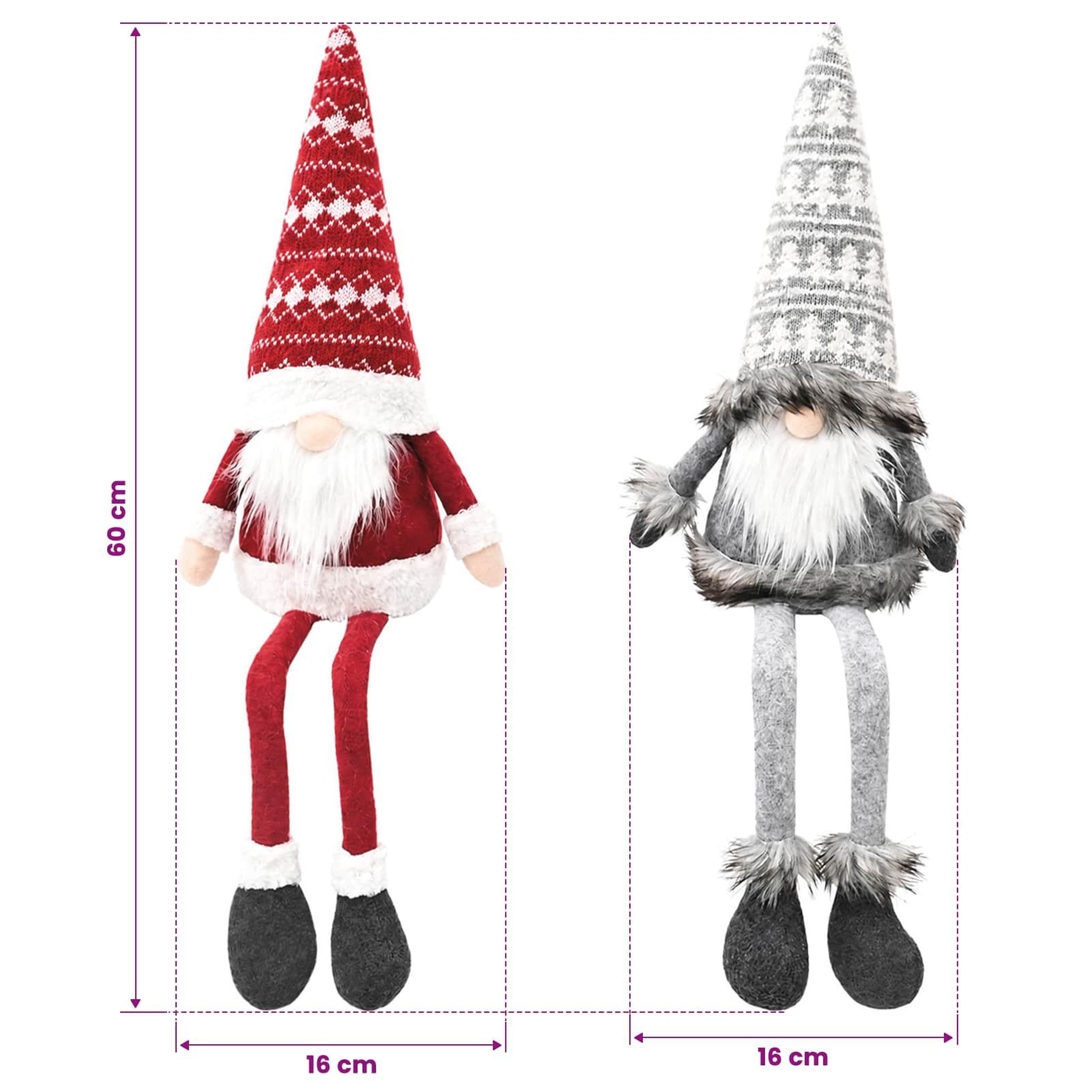 Voir la diapositive 3 : VIDAXL Lot de gnomes de Noël assis avec eclairage LED 3 pc