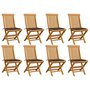 Voir la diapositive 1 : VIDAXL Chaises de jardin avec coussins taupe 8 pcs Bois de teck massif