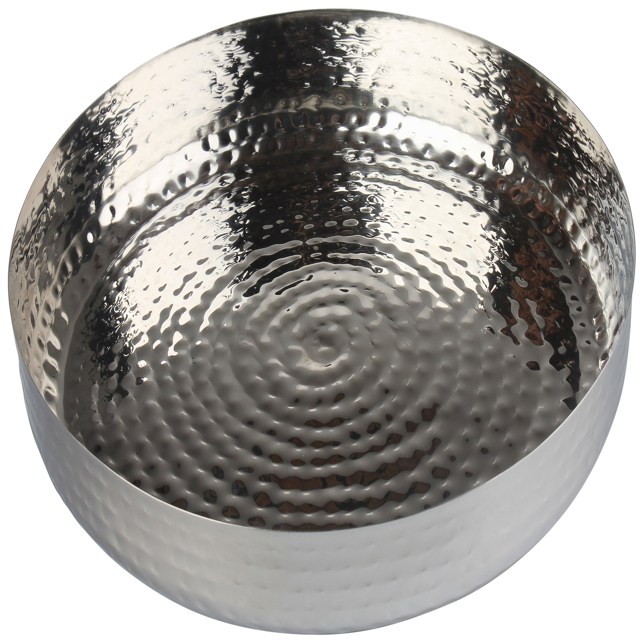 Plateau martelé inox  30 cm 