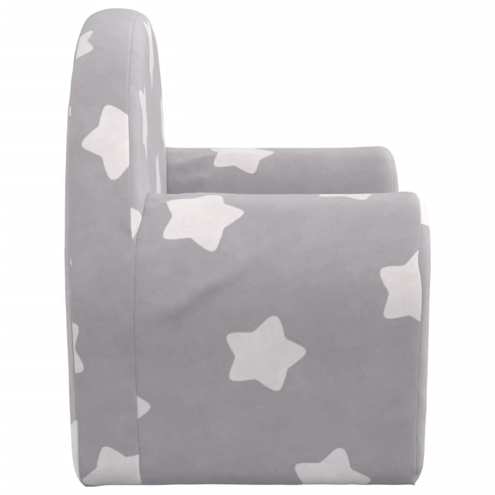 Voir la diapositive 4 : VIDAXL Canape pour enfants gris clair avec etoiles peluche douce