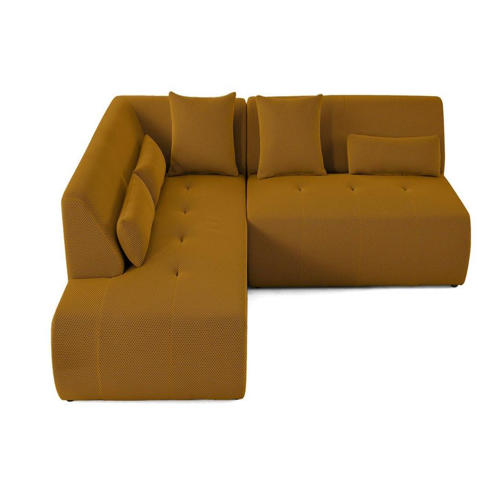 Voir la diapositive 6 : LISA DESIGN Onyx - canapé modulable d'angle gauche - 5 places - en tissu mailles 3d