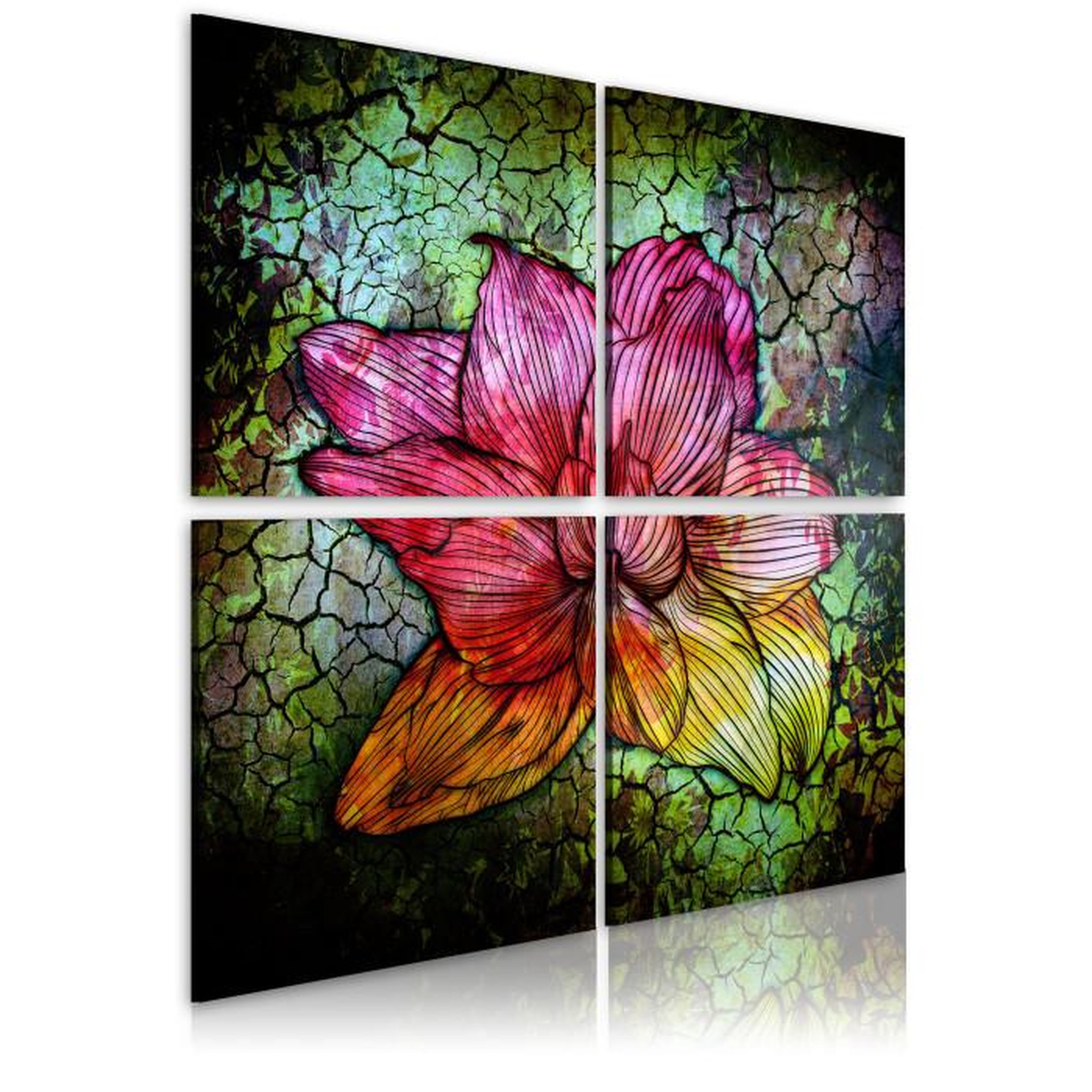 Paris Prix Tableau Imprimé  Fleur de Verre. Coloris disponibles : Multicolore